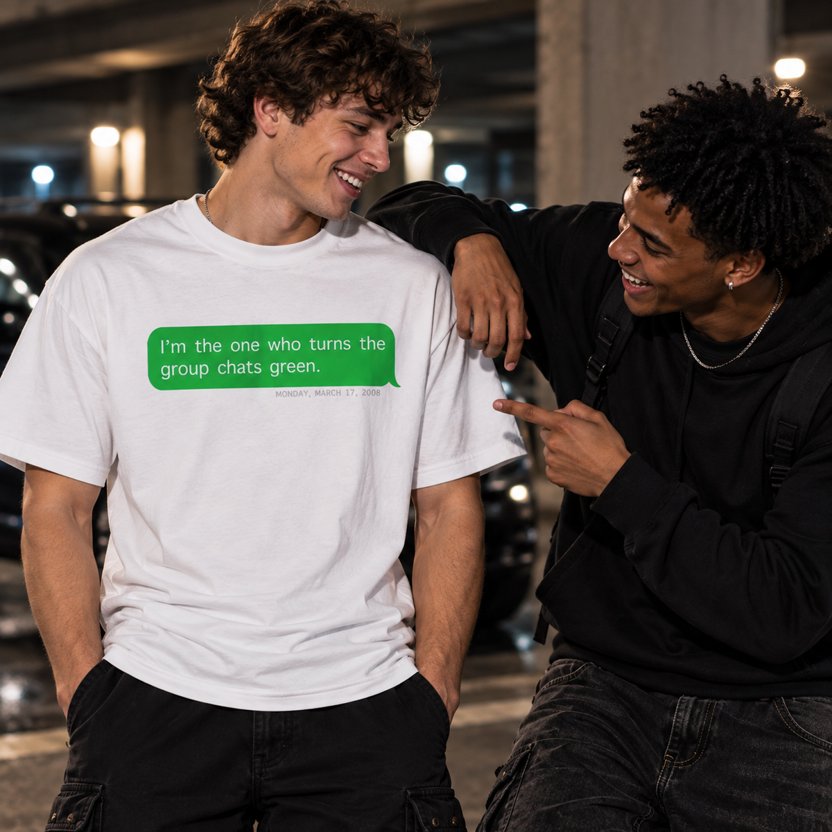 "I'm the one who turns the group chats green?" T-Shirt